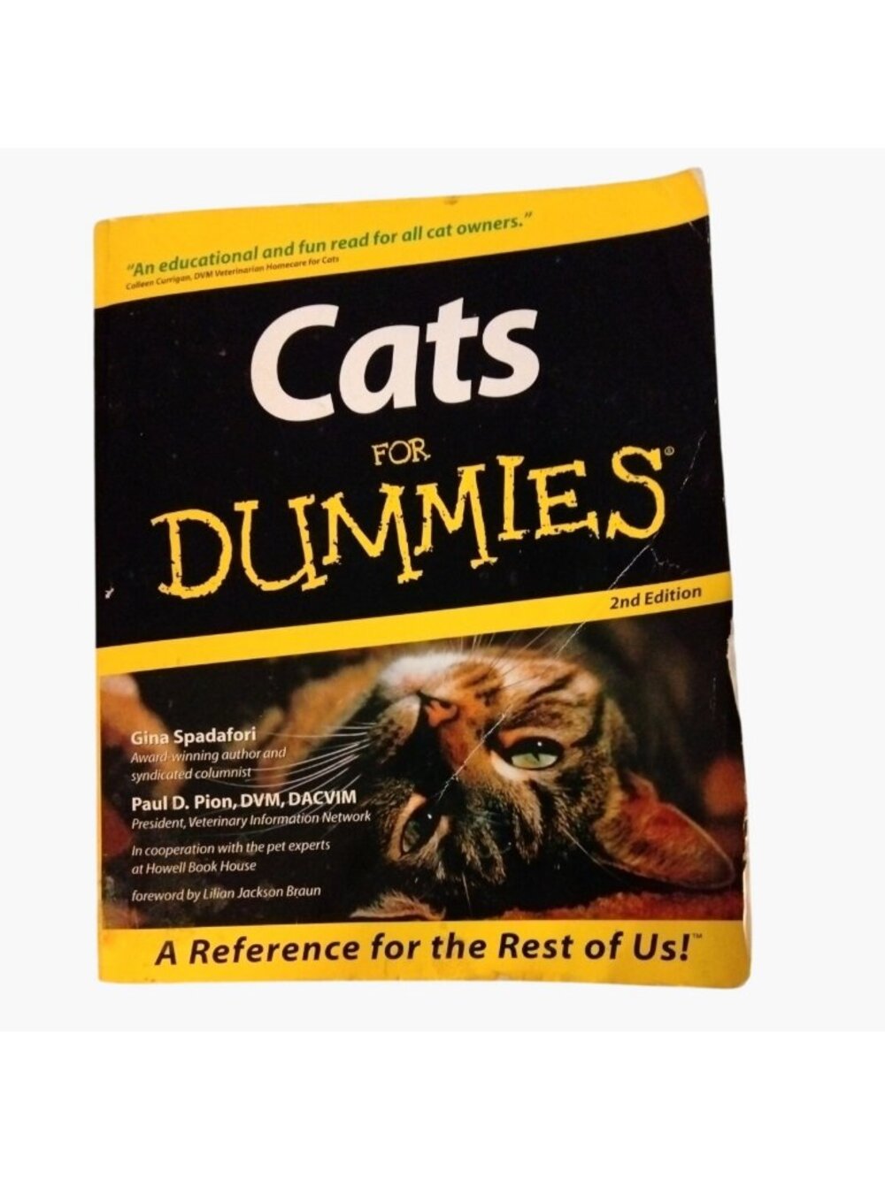 Cats for Dummies Gina Spadafori Paul D Pion 2000 Paperback Practical Care Guide